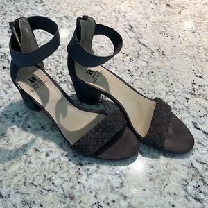 White Mountain Eryn Braided Strap Suede Ankle Sandals